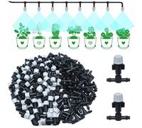 Lot de 50 têtes d'arrosage, buses, buses d'arrosage, tés, atomiseur, buses d'atomiseur, connecteur d'arrosage, tuyau, serre, micro-goutte, système d'irrigation pour