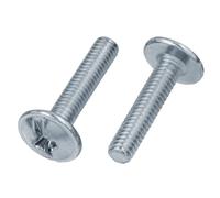 Lot de 50 vis à tête bombée M4 x 10 avec fente cruciformes à bride Vis à tête bombée zingué DIN 967 ISO 7380 Bouton de meuble Vis de meuble Vis de poignée Griffee Vis de poignée de meuble M4x10