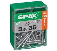 Lot de 50 vis acier tête autofraisée plate SPAX, Diam.3.5 mm x L.35 mm G