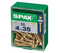 Lot de 50 vis acier tête fraisée pozidriv SPAX, Diam.4 mm x L.35 mm