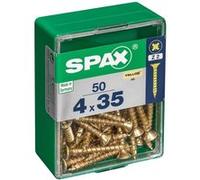 Lot de 50 vis acier tête fraisée pozidriv SPAX, Diam.4 mm x L.35 mm
