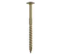 Lot de 50 vis de construction pour cadre en bois et aménagement paysager - Gaufrette - Extérieur - Vert organique - 6,7 x 60 mm