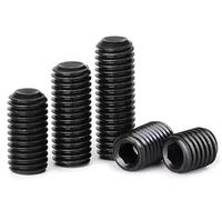 Lot de 50 vis sans tête à six pans creux M3-0,5 x 12 mm, pointe cylindrique sans tête, entraînement hexagonal interne, alliage d'acier, acier au carbone de qualité 12,9, pour bouton de porte de