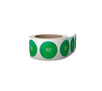 Lot de 500 autocollants d'identification alimentaire BIO 38 mm, ronds pour produits BIO Lifestyle Sticker, étiquettes autocollantes, autocollants sur rouleau