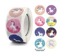 Lot De 500 Autocollants En Papier Pour Scellage, Étoiles Et Licornes, Fournitures De Papeterie Décoratives Pour Enfants, Étiquettes De Remerciement Pour Scrapbooking