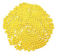 Lot de 500 carreaux de mosaïque carrés en céramique - 500 g - 1 x 1 cm - Pour les amateurs de projets de mosaïque et de décoration d'intérieur - Jaune