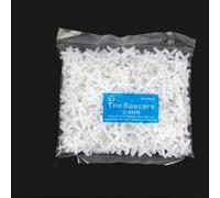 Lot de 500 clips pour système de nivellement de carrelage - Pour pose au sol et au mur - Construction robuste en polyéthylène - Blanc - 1 5 mm (3,0 mm)