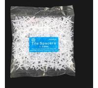Lot de 500 clips pour système de nivellement de carrelage - Pour pose au sol et au mur - En polyéthylène - Blanc - 1 5 mm (1,5 mm)