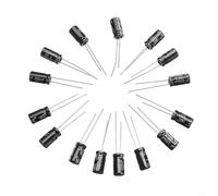 Lot de 500 condensateurs électrolytiques radiaux, 24 valeurs 0,1µF-1000µF 10V-50V, condensateurs en aluminium dans une boîte pour l'électronique et le bricolage