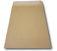 Lot de 500 - Enveloppe Pochettes Kraft Armé Format A4 C4 Fermeture auto-adhésive kraft renforcé 130 g 229 X 324 mm 23 X 33 cm (500)