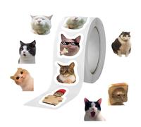 Lot de 500 étiquettes autocollantes en forme de chats pour scrapbooking, cartes de Noël, enveloppes, invitations, fêtes