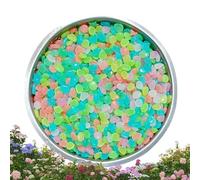 Lot de 500 galets décoratifs colorés phosphorescents dans le noir pour jardin, cour, étang, cheminée, aquarium, projets artistiques et loisirs créatifs en plein air