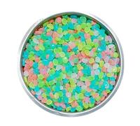 Lot de 500 galets décoratifs colorés phosphorescents - Pour cour, jardin, étang, cheminée, aquarium, projets, travaux manuels