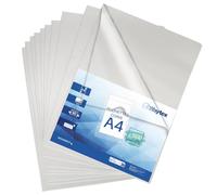 Lot de 500 pochettes coin A4 transparentes incolores lisses 90 microns, chemises plastiques en L haute résistance avec encoche ouverture facile pour classement et présentation de documents