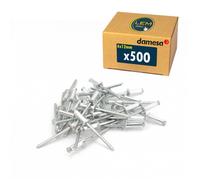 Lot de 500 - Rivet pop aveugle épanoui fleur éclaté tête plate aluminium/acier 4x12 mm