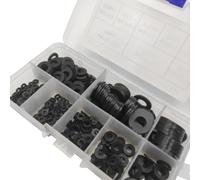Lot de 500 rondelles plates en nylon noir M2 pour M3 M5 pour M6 M8 pour M10