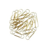 Lot de 500 trombones en métal doré, marque-page galvanisé, support de tickets de bureau