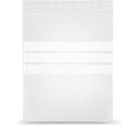Lot de 5000 sachets plastiques à fermeture zip 160x220mm + 3 bandes blanches