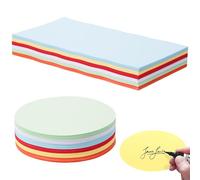 Lot de 504 cartes de présentation, 6 couleurs, rondes et rectangulaires, pour bureau, école, présentation, présentation