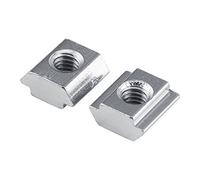 Lot de 50pcs Ecrous en T Coulissant Norme Européenne Nickelage en Acier au Carbone pour Profilé d'Aluminium(EU20-M4)