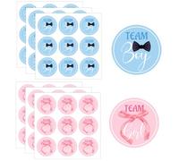 Lot de 54 autocollants de révélation du sexe - 5 cm - Bleu et rose - Autocollants pour révélation du sexe - Étiquettes autocollantes pour révélation du sexe - Pour jeux de scrapbooking, fête prénatale