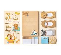 Lot de 550 feuilles de notes autocollantes en forme de chien mignon - Bloc-notes autocollantes fantaisie pour enfants, maison, bureau, fournitures scolaires, marque-page, cadeau pour enseignants et