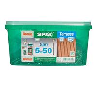 Lot de 550 vis terrasse inox tęte cylindrique étoile SPAX, Diam.5 mm x L.50 mm