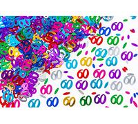 Lot de 56 g de confettis métalliques multicolores pour 60e anniversaire
