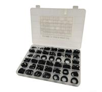 Lot de 595 joints toriques pour voiture et ménage, anneaux en caoutchouc assortis dans une boîte de rangement, étanchéité résistante à la chaleur pour l'huile, le carburant et l'hydraulique, noir