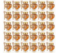 Lot de 6/16/32 mini-pots en verre en forme de cœur de 60 ml avec cuillère, ficelle, breloque abeille et cartes de remerciement, cadeaux de mariage pour invités 60Ml-6Pcs