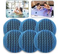 Lot de 6 absorbeurs d'écume de Jacuzzi et de Piscine s,éponge Absorbant l'huile,Filtre Flottant Lavable pour Garder l'eau Claire