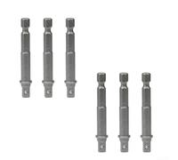 Lot de 6 adaptateurs de douille à tige hexagonale de 0,6 cm pour perceuse électrique et outil pneumatique - Finition phosphate noire résistante à la rouille pour tâches mécaniques et ateliers
