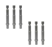 Lot de 6 adaptateurs hexagonaux en métal 6,35 mm vers douille 6,35 mm pour perceuse, outil électrique ou pneumatique, design compact et léger, conversion de couple élevé, kit de 6 pièces pour projets