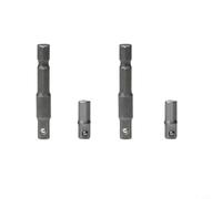 Lot de 6 adaptateurs hexagonaux en métal 6,35 mm vers douille 6,35 mm pour perceuse, outil électrique ou pneumatique, design compact et léger, conversion de couple élevé, kit de 6 pièces pour projets