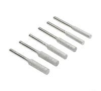 Lot de 6 aiguiseurs de tronçonneuse argentés avec bavures émeri de 4 mm, 4,8 mm, 5,5 mm pour un entretien efficace de la chaîne de scie et des utilisations générales de polissage des matériaux