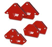 Lot de 6 aimants de soudure, positionneurs de soudure, angles magnétiques pour soudure en trois tailles pour TIG, MIG/MAG, ARC, MMA - VECTOR WELDING