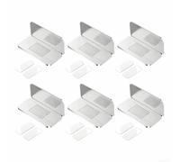 Lot de 6 Aimants Placard Acier 40x20mm Ultra-Fin Lot de 6 Aimants(Silver) | Acier inoxydable pour premium, design ultra-mince 3.65mm, force 4kg, argent, lot de 6