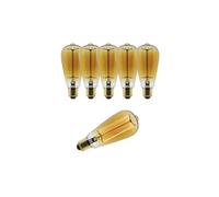 Zenitech - Lot de 6 ampoule déco filament carbone Edison 25W E27 blanc G