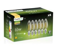 Lot de 6 ampoules LED E14 B35 7W 806 lm 3000K LUMILED