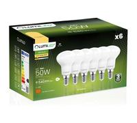 Lot de 6 ampoules LED E14 R50 6W 540lm 3000K blanc chaud LUMILED