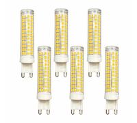 Lot de 6 Ampoules LED G9 Bi-pin Capsule Dimmable 15W, Remplacement 120W Halogène, 220V, 1500LM, IRC≥80, Économie d'Énergie, Pour Lustre, Suspension(Warm white 3000K)
