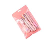 Lot de 6 articles de papeterie essentiels : stylo gel rétractable, marqueur multicolore, gomme, crayon, surligneur, ruban correcteur fournitures scolaires
