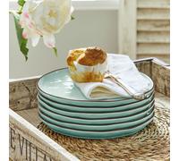 Lot de 6 assiettes à dessert Biarré turquoise H/Ø env. 2/21 cm