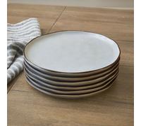 Lot de 6 assiettes Biarré gris H/Ø env. 2.5/26.5 cm