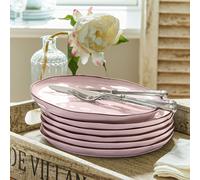 Lot de 6 assiettes Biarré rose H/Ø env. 2.5/26.5 cm
