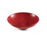 LOT DE 6 ASSIETTES CREUSE A SALADE OU A PATES STONE ROUGE - MEDARD DE NOBLAT