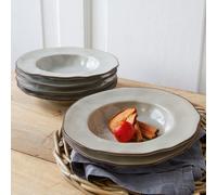 Lot de 6 assiettes creuses Biarré gris H/Ø env. 4/23 cm
