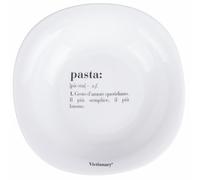 Lot de 6 assiettes creuses carrées 23x23 cm en verre opale, Victionary Pasta