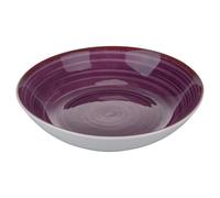 Lot de 6 assiettes creuses en porcelaine, Baita Purple