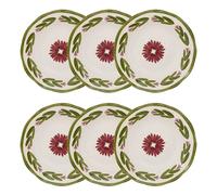 Lot de 6 assiettes creuses Mona ronde D.22,3cm vert - Atmosphera Créateur d'intérieur
